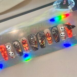 Jack Skellington Halloween Themed Nail Art Set